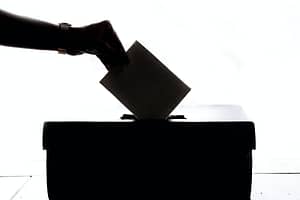 Hand voting at political elections